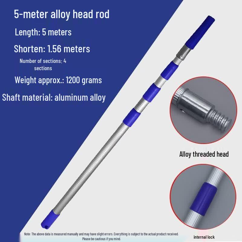 Aokewen 5-Meter 4-Section Aluminum Paint Roller Extension Pole