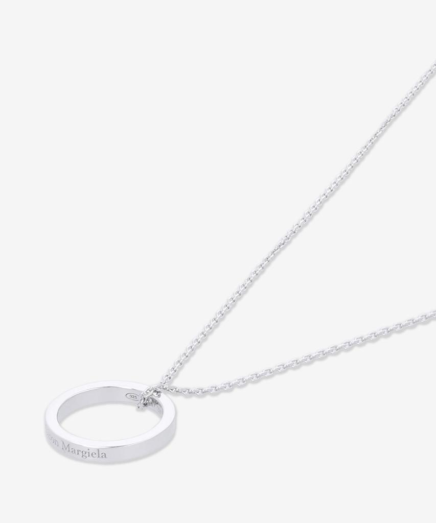 Maison Margiela Logo Reference Ring 3Mm Necklace - Silver / Sm1Uu0066P8865102