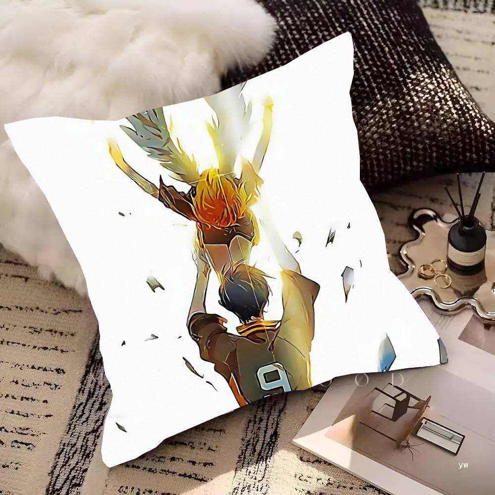 Volleyball Japanese Anime Manga Haikyuu Pillow Case Square Pillow Bedroom Sofa Leisure Comfort Cushion Car Home Decoration