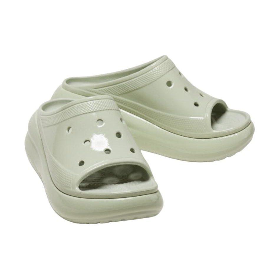 Crocs Crush High Shine Slides 'Light Green' Women's 209648-3VS