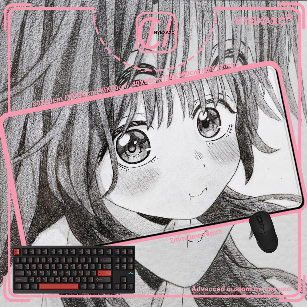 New Anime The Fragrant Flower Blooms with Dignity Mouse Pad Cute Kawaii Girl Kaoruko Waguri Desk Mat Print Keyboard Mat