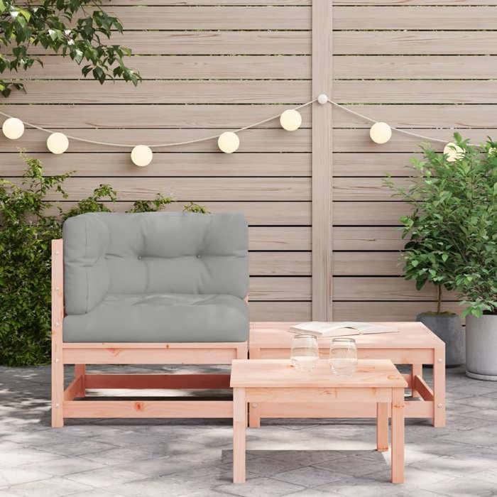 VidaXL Garden Corner Sofa with Cushions and Footrest, Seat with Backrest, Patio Terrace Backyard Furniture 838115