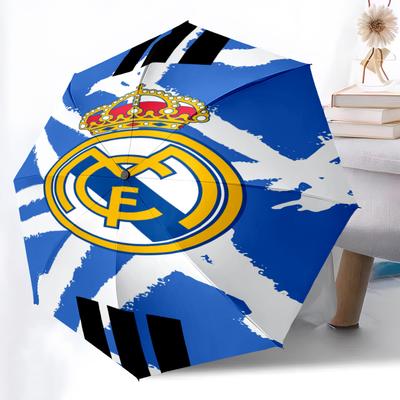 1 Stück Robuster Automatikschirm mit 8 Speichen, Chelsea FC Schirm, Digital bedruckt, Faltbarer Schirm für unterwegs im Freien