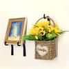 4pcs Metal Wall Hook - J-Shape Wall Hook Metal Flower Pot Hanging Iron Hook Fixing Outdoor for Garden Wall Basket Plant Rack Bathroom Bracket