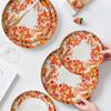 Jingdezhen Luxury Dinner Set Plates and Dishes Hotel Restaurant Ceramic Plate Bone China Porcelain Plate Wedding Gift