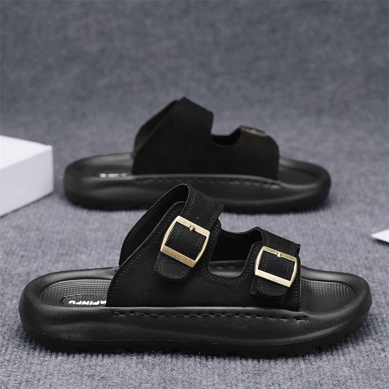 Fashion CYYTL Mens Summer Slippers Casual Shoes Beach Sandals Outdoor Slides Leather Walking Comfort Lightweight Luxury Designer Fashion