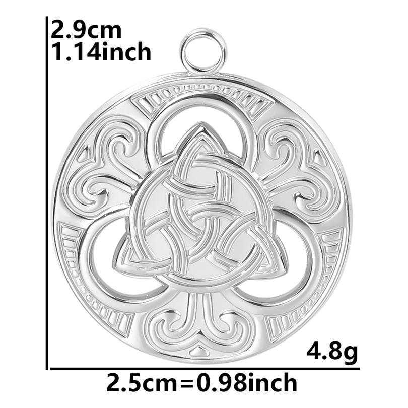 Silver Color Satan Charm Pentagram Star Moon Accessories Witch Celtic Knot No Fade DIY Stainless Steel Charms For Jewelry Making