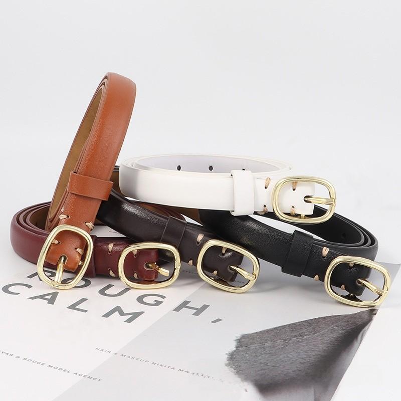 Style Vintage Ladies Jeans Belt Pu Material With Metal Pin Buckle For Daily Use