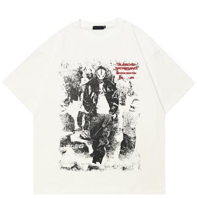 Streetwear Bothsides Funny Graphic T-Shirt Cotton Tshirt Unisex Tops Tees Summer Short Sleeves T Shirt