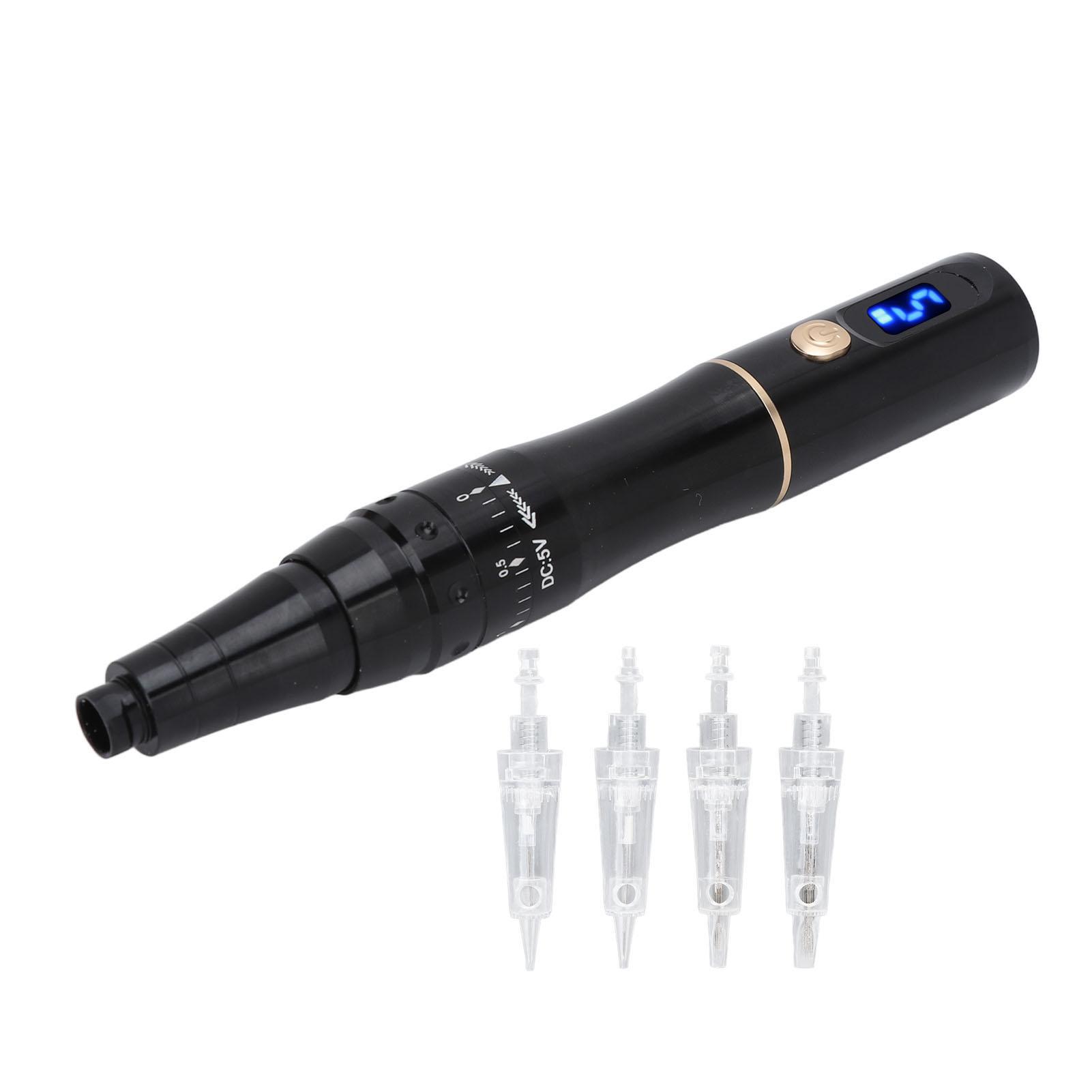 

Машина для микроблейдинга Перезаряжаемая портативная машина для подводки для бровей, губ и глаз Тату-машинка Ручка черная 100‑240 В EU Plug чёрный