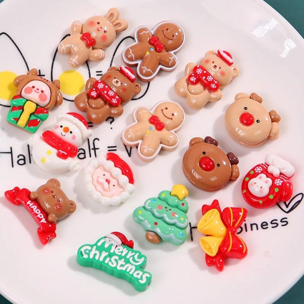 10PCS Resin Santa Resin Cabochons Scrapbooking  Christmas  Collection