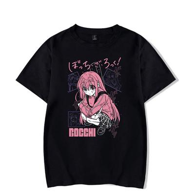 Klassisches Spezial-T-Shirt Bocchi the Rock Gotou Hitori Manga-Shirt Anime Bequemes Hip-Hop-Grafik-T-Shirt Kurzarm-Tees