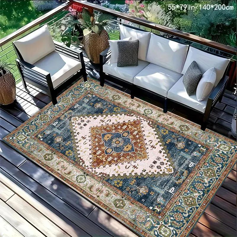 Bohemian Style Carpet - Durable Outdoor Picnic Carpet, Living Room Carpet, Bedroom Floor Mat, Home Decoration