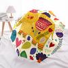 1pc Elephant Floral Auto Umbrella   Auto Open/Close Folding Umbrella with  8 Rib Frame, 3 Fold Compact Umbrella for Men & Women, 108