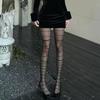 Irregular Striped Tights Women Sexy Lingerie Thigh High Stockings Pantyhose Y2k Girls High Waist Body Stockings Pantyhose Tights