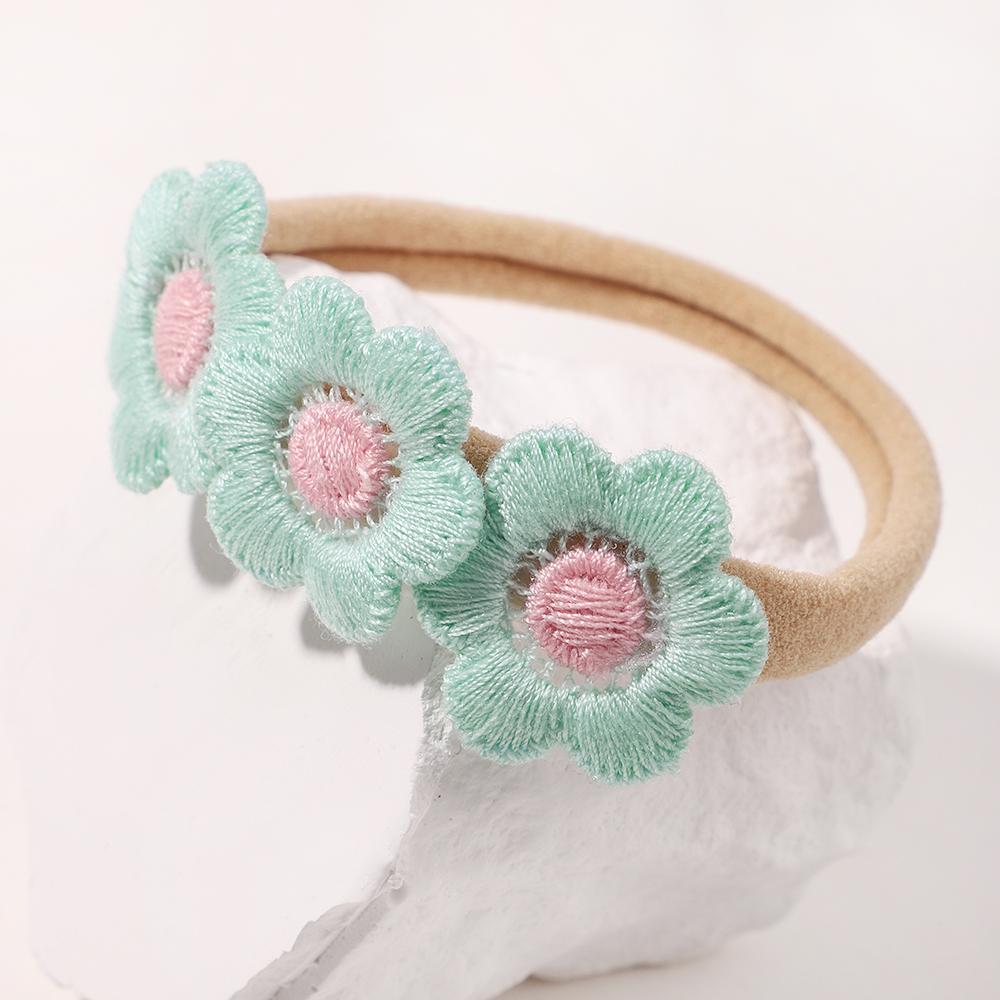 Cute Flowers Headband for Baby Girls Elastic Soft Newborns Butterfly Bows Hair Band Infant Hair Accessories