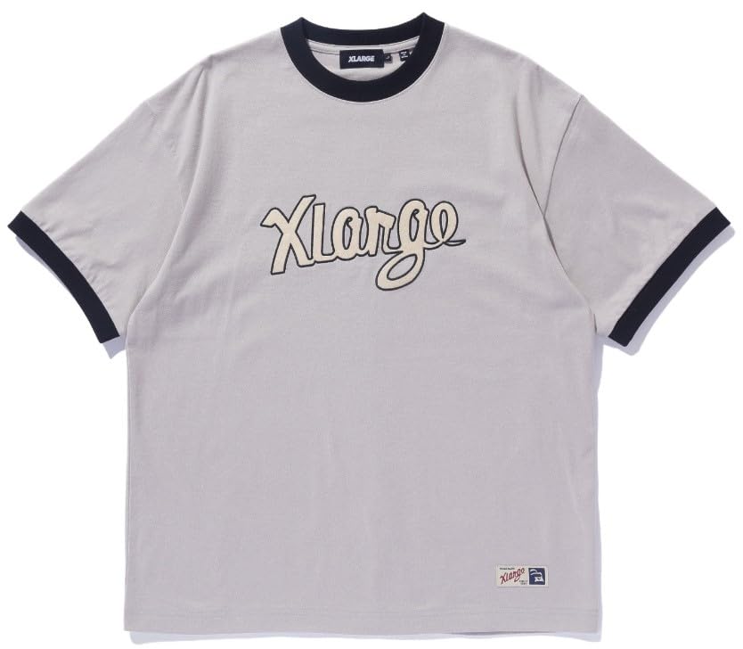 

Футболка с логотипом RETRO SCRIPT LOGO RINGER TEE BEIGE [Очень большой размер] Футболка S/S мужская бежевый