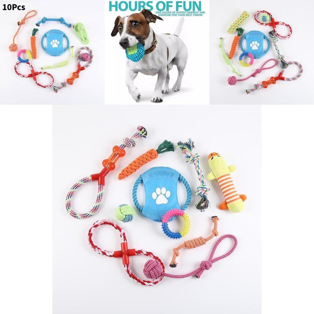 High-quality Cotton Rope Dog Toy Set With Durable Chew Balls For Playful Pets