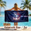 Custom Text Beach Towel, Soft Absorbent Swimming Multi-use TowelCrystal Palace