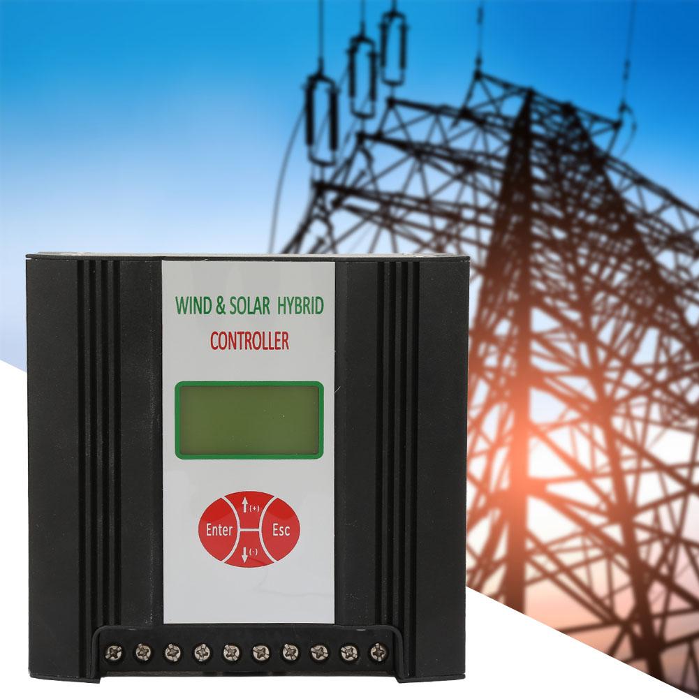 24V 300W 400W 600W Hybrid Solar Wind Charge Controller with LCD Display(Wind 600W+Solar 300W)