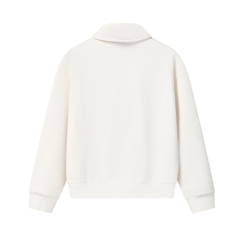 Fila Original Fashion Simple Classic Retro Sports Casual Versatile Comfortable Half-Zip Loose Sweatshirt Women Sweatshirt F61W619203FIV