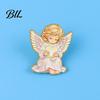 Elegant Shirt Accessories Little Angel Brooch Pin for Women, Cute Guardian Holding Heart Lapel Small Unique Accessory with Wings, Clothing Coats,