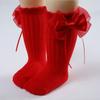 New Spring and Autumn Babies' Socks Spanish Baby Knee-Length Big Bow Dress Socks Solid Color Striped Stockings