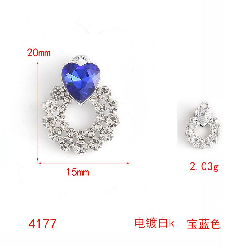 

Цветные прозрачные стразы DIY сплав ювелирные изделия аксессуары бриллиантовое сердце браслет ожерелье кулон любовь кулон