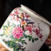 Large Ceramic Tea Caddy with Lid – Vintage Bird & Flower Design, Airtight Storage Jar for Loose Leaf Tea