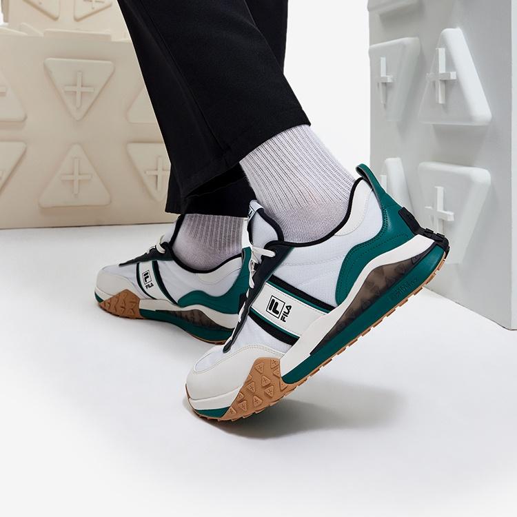 Fila Brick Textile, Leather Low Top Casual Shoes Men's White Black F12M231125FWA