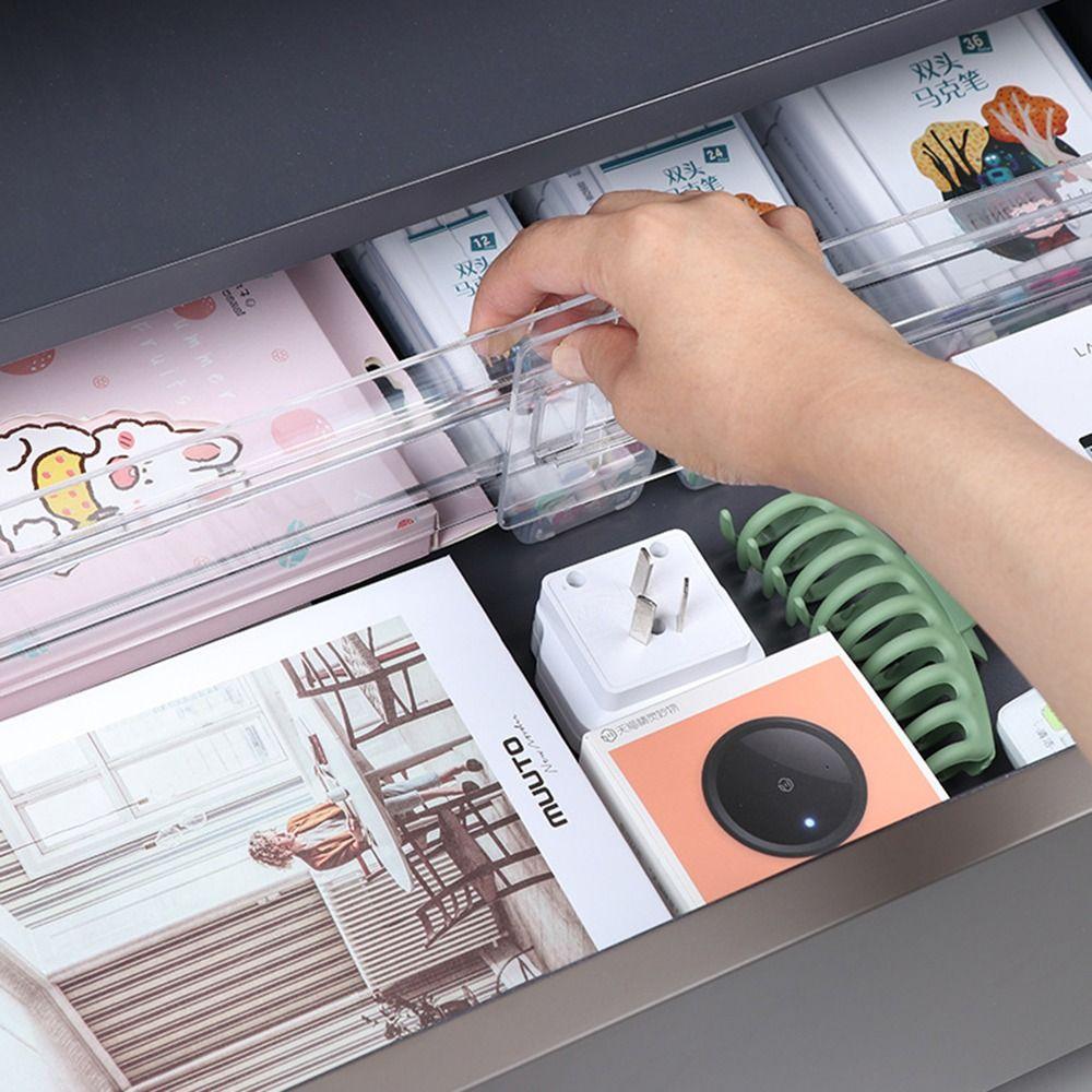High Expandable Adjustable Drawer Dividers Trasparent Drawer Separators Tools Office Storage