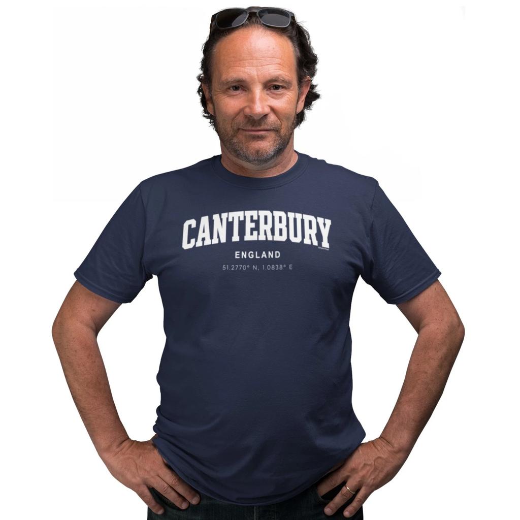 Canterbury Varsity Style Print With Coordinates Hand Printed T-Shirt