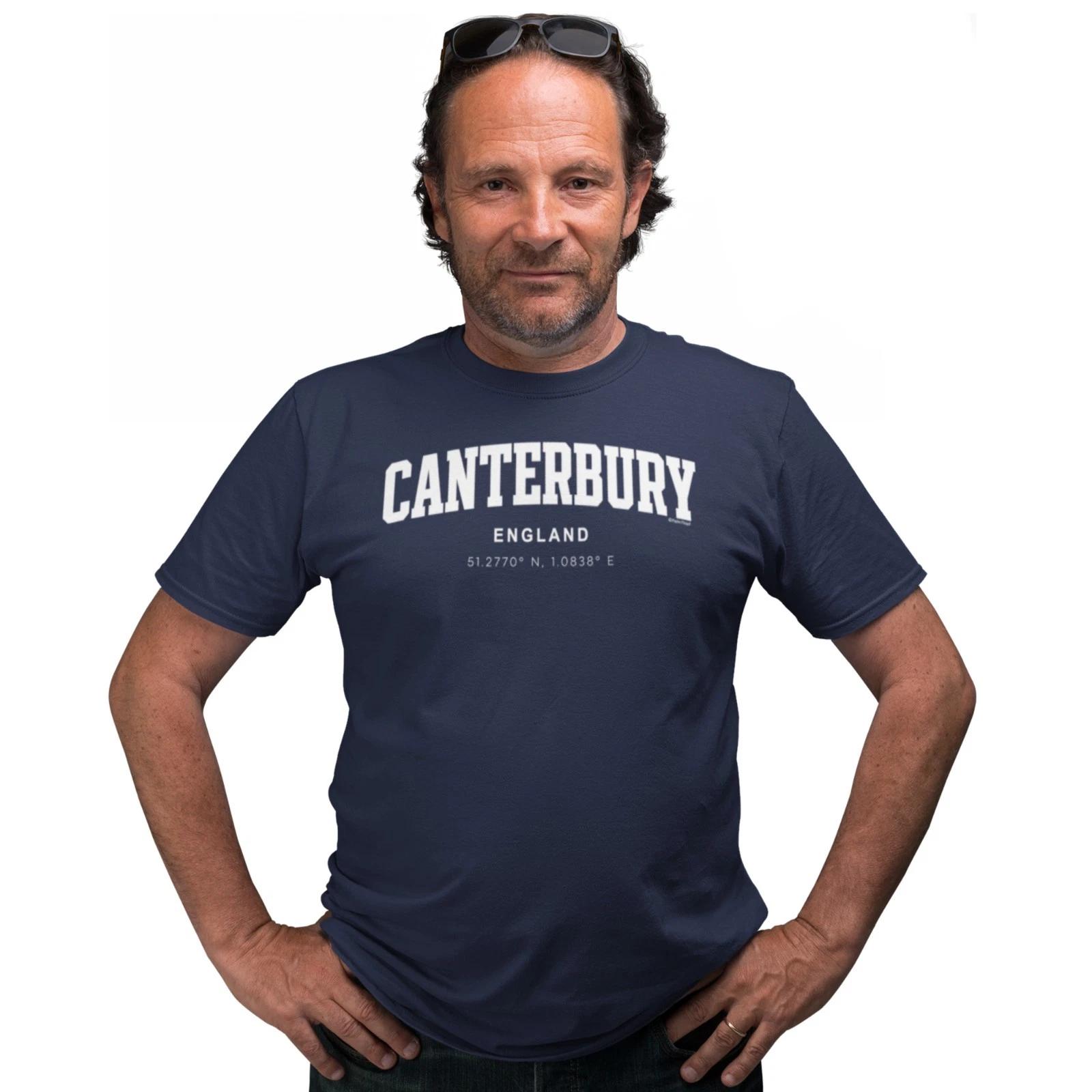 Canterbury Varsity Style Print With Coordinates Hand Printed T-Shirt M
