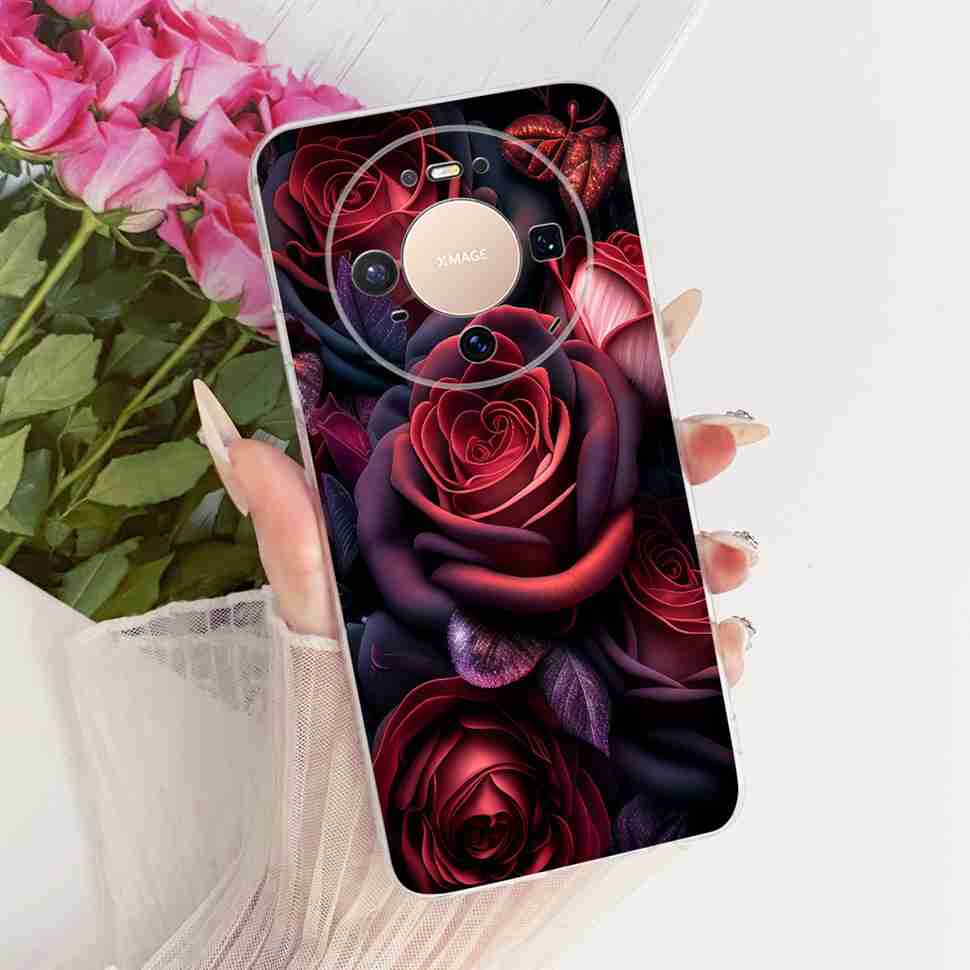For Huawei Mate 80 5G 2025 Case VYG-AL00 Soft Silicone Sweet Heart Painted Cover Case For Huawei Mate80 Mate 80 TPU Fundas