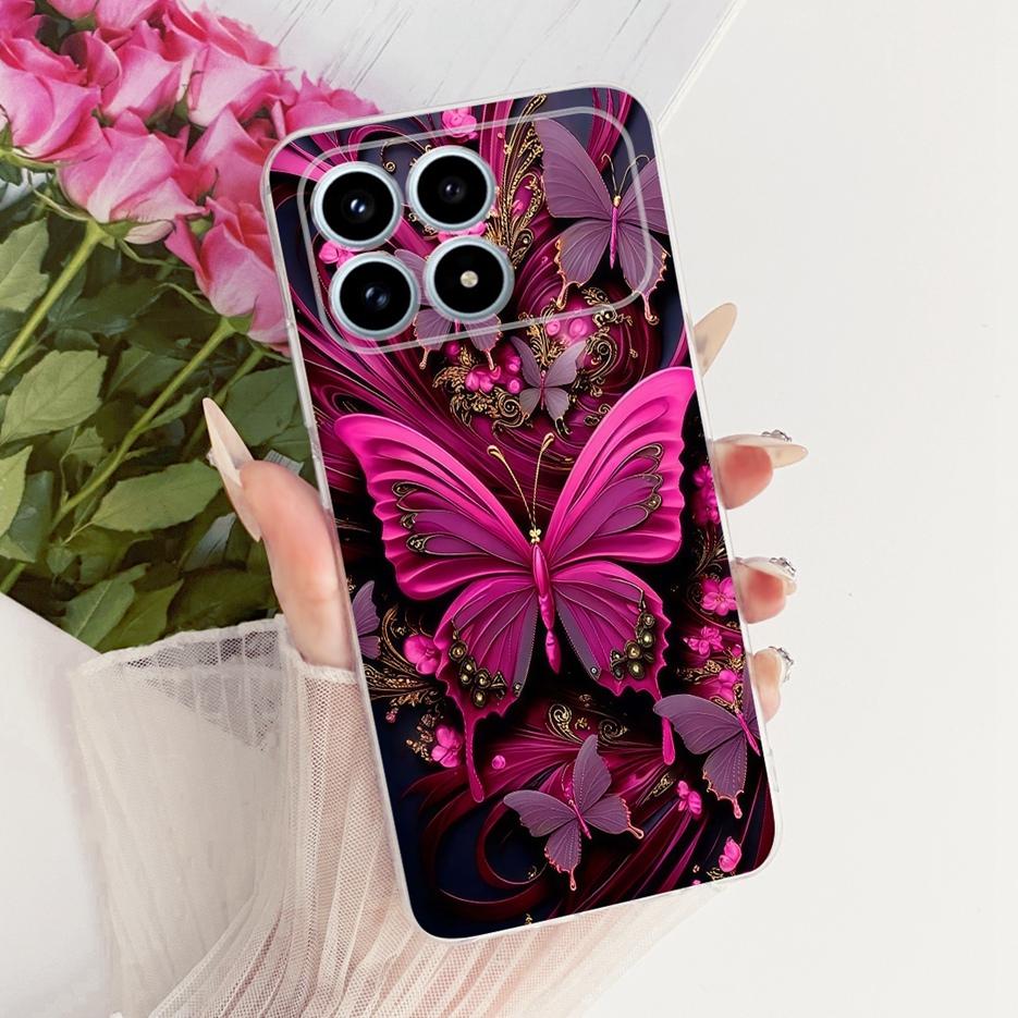 For Xiaomi Poco F8 Pro Ultra Case Stylish Butterfly Painted Cover Soft Silicone Case For Xiaomi Poco F8 Ultra PocoF8 Pro 5G Bags