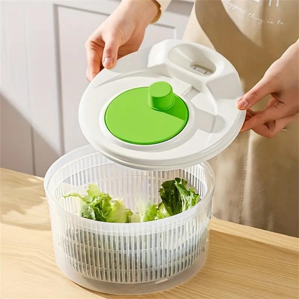 Large Manual Vegetable Spinner Dryer Multipurpose Fruit Washer With Storage Lid And Colander Quick Salad Prepar Kitchen Access