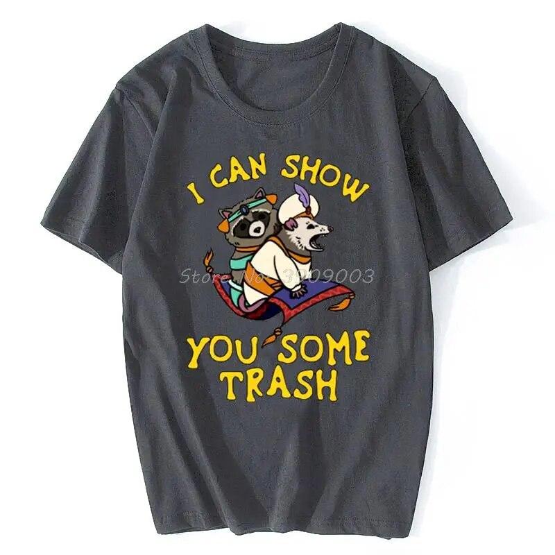 Ich kann dir etwas Müll zeigen, T-Shirt, lustiges Waschbär-Opossum-Liebhaber-Geschenk, Unisex-T-Shirt, Top, Hipster, cooles T-Shirt, Hip Hop, Harajuku, Unisex-T-Shirt