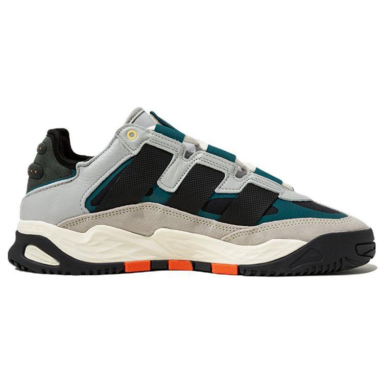 Adidas Originals Niteball Fabric Leather Casual Sports Durable Low-Top Lifestyle Shoes Unisex sneakers Gray Green ID4086