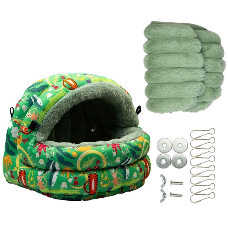 Warm Winter Bird Bed Hideaways for Parakeets Budgies Cockatiels Conures Soft and Comfortable Bird Cave Bed