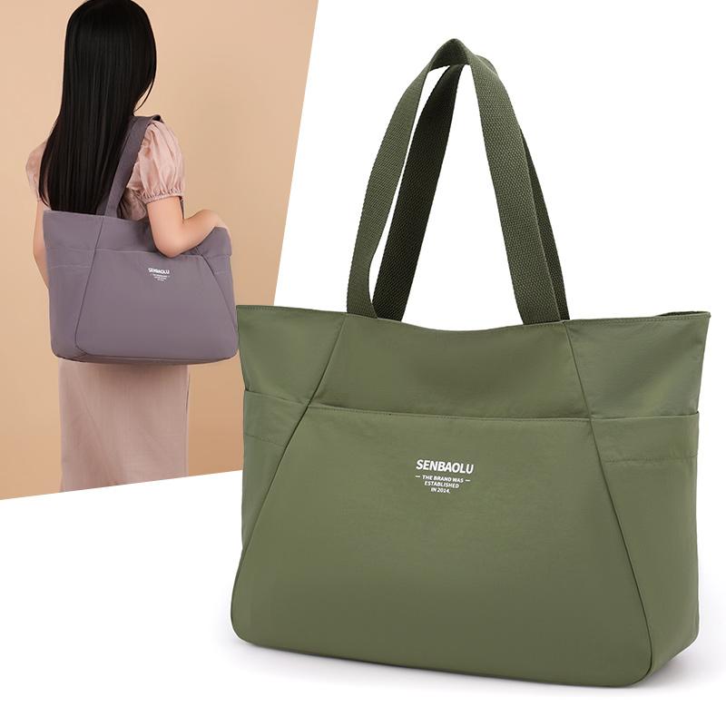 

Women s Shoulder Bag Large Capacity Tote Bag Solid Color Crossbody Bag бежевий