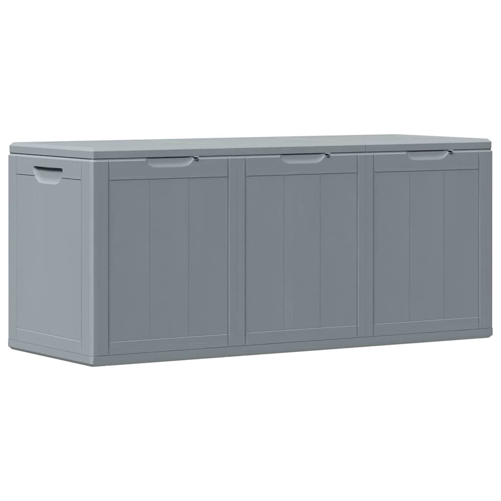 Vidaxl Skrzynia Ogrodowa, 270 L, Szara, Rattan Pp