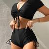 European & American Women's Sexy Tie-up Bow Fashion Beach Swimsuit Set