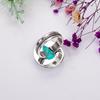 Turquoise Gemstone Handmade Solid 925 Solid Sterling Silver Jewelry Birthday Ring For Her
