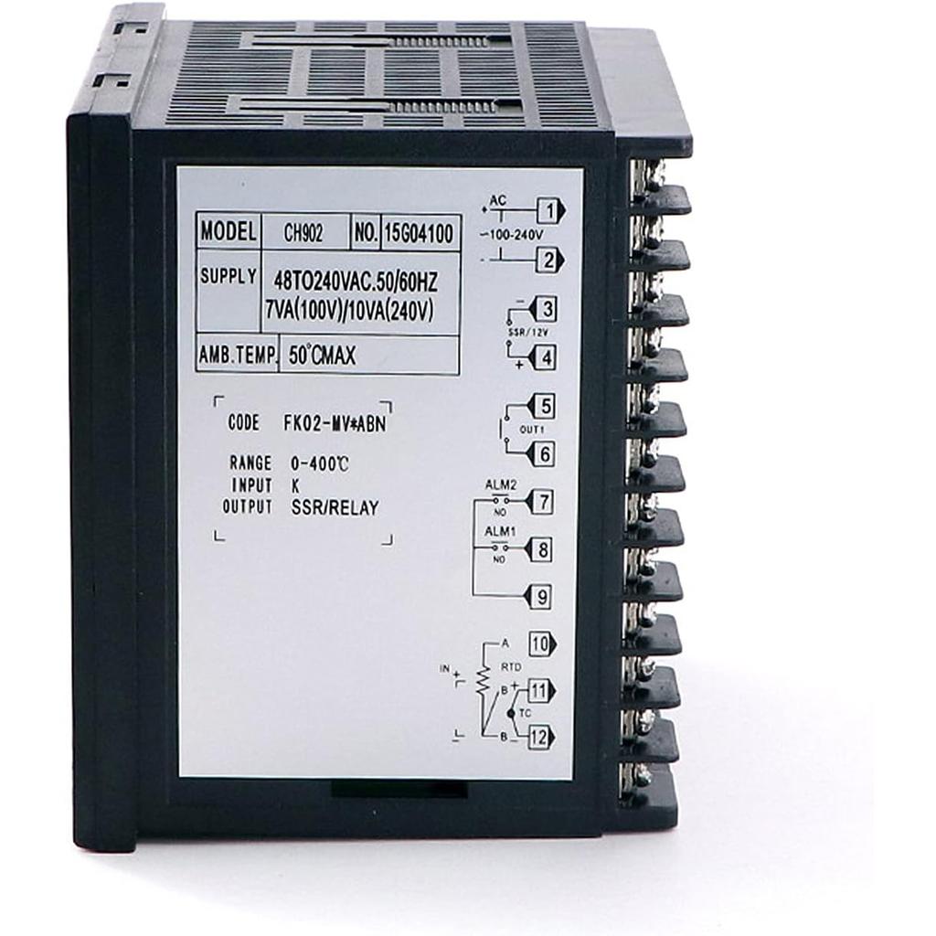 Rosfix Regulator Temperatury CH902 TempControl – Zakres 0–400°C | Zasilanie 48–240V AC | Wyjścia SSR/RELAY | 2 Alarmy