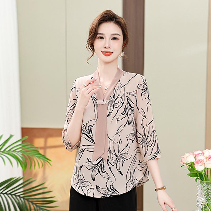 

Chinese Style Summer Cardigan – Trendy Medium-Sleeve Top for Women 3XL: 115-130 lbs рожевий