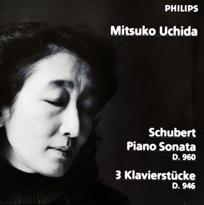 CD FRANZ SCHUBERT MITSUKO UCHIDA Pianosonat D.960 3 Klavierstücke 4565722 Philips 1998 Japan Klassisk Begagnad