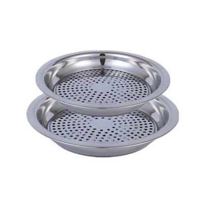 Wuhe 304 Stainless Steel Round Drainage & Steaming Tray