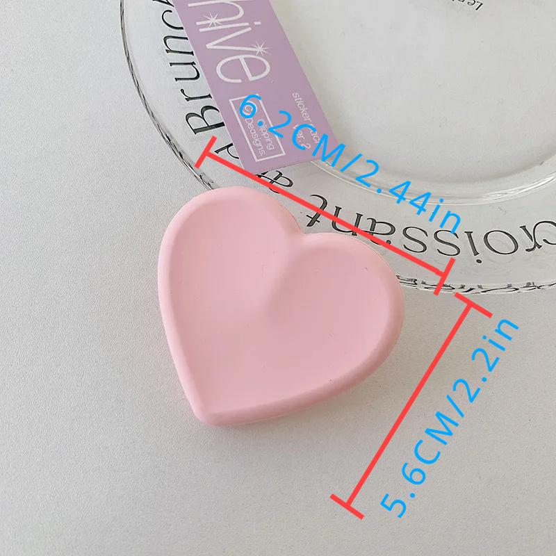 Ins Style Heart Silicone Phone Grip Bracket – Universal Holder for iPhone & Android Smartphones
