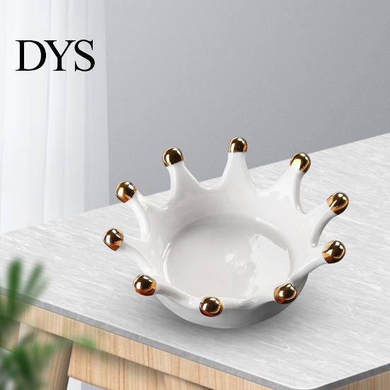 Display Plate Crown Jewelry Tray Anti-scratch Exquisite Workmanship Decorative Ring Earrings for Bedroom