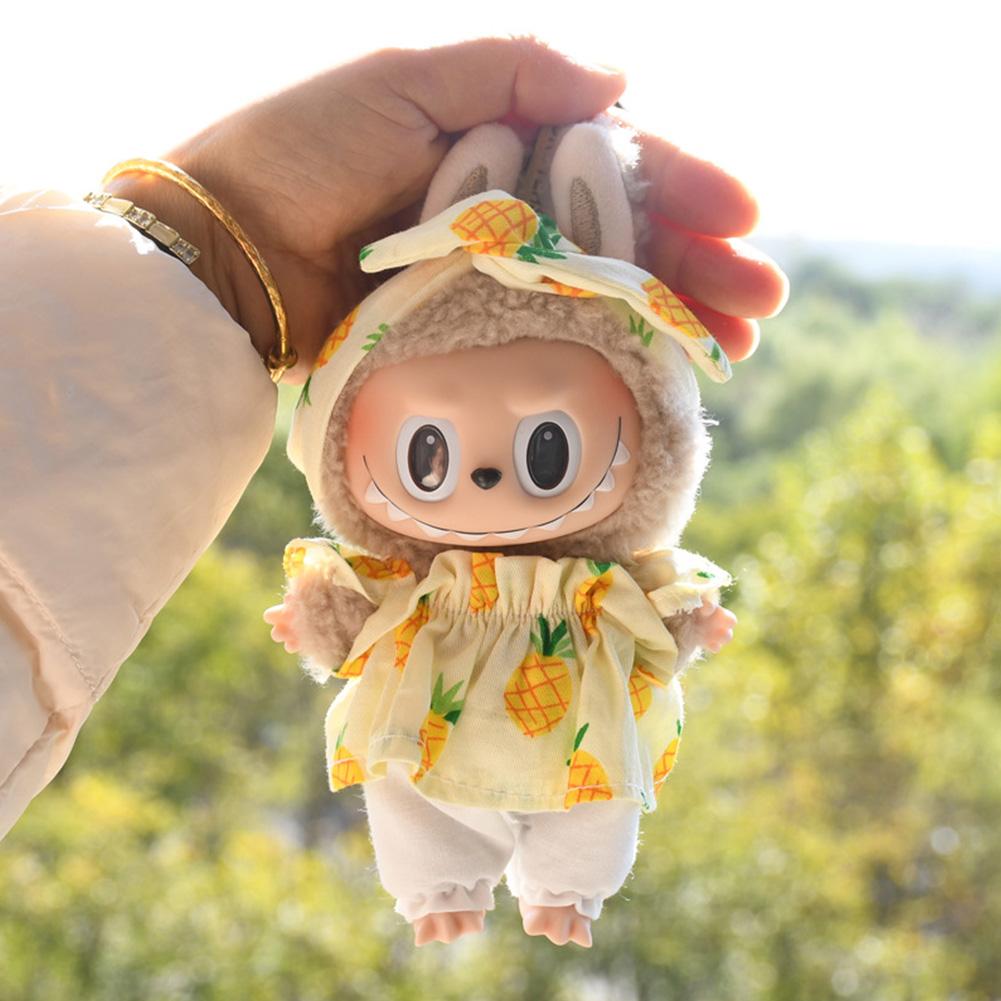 For 17cm Labubu Doll Clothes Fashion Clothes Dress Hoodies Doll Clothes Color Match Hoodies Dolls Accessories Cute Decoration Little Cloths